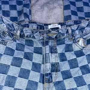 Forever 21 Checkered Jeans